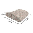 thumbnail image 5 of Floral Lumbar Pillow, Vibrant Colored Complex Image Birds with Roses Leaves and Polka Dots Nature Scenery, Soft Back Cushion Office Chairs with Adjustable Straps, 14" x 13", Multicolor, by Ambesonne, 5 of 7