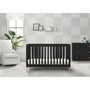 Delta Children Essex 4-in-1 Convertible Baby Crib - Greenguard Gold Certified, Ebony/Natural