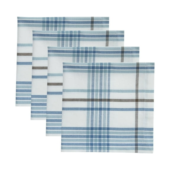 Split P Abbott Plaid Blue Napkin Set of 4