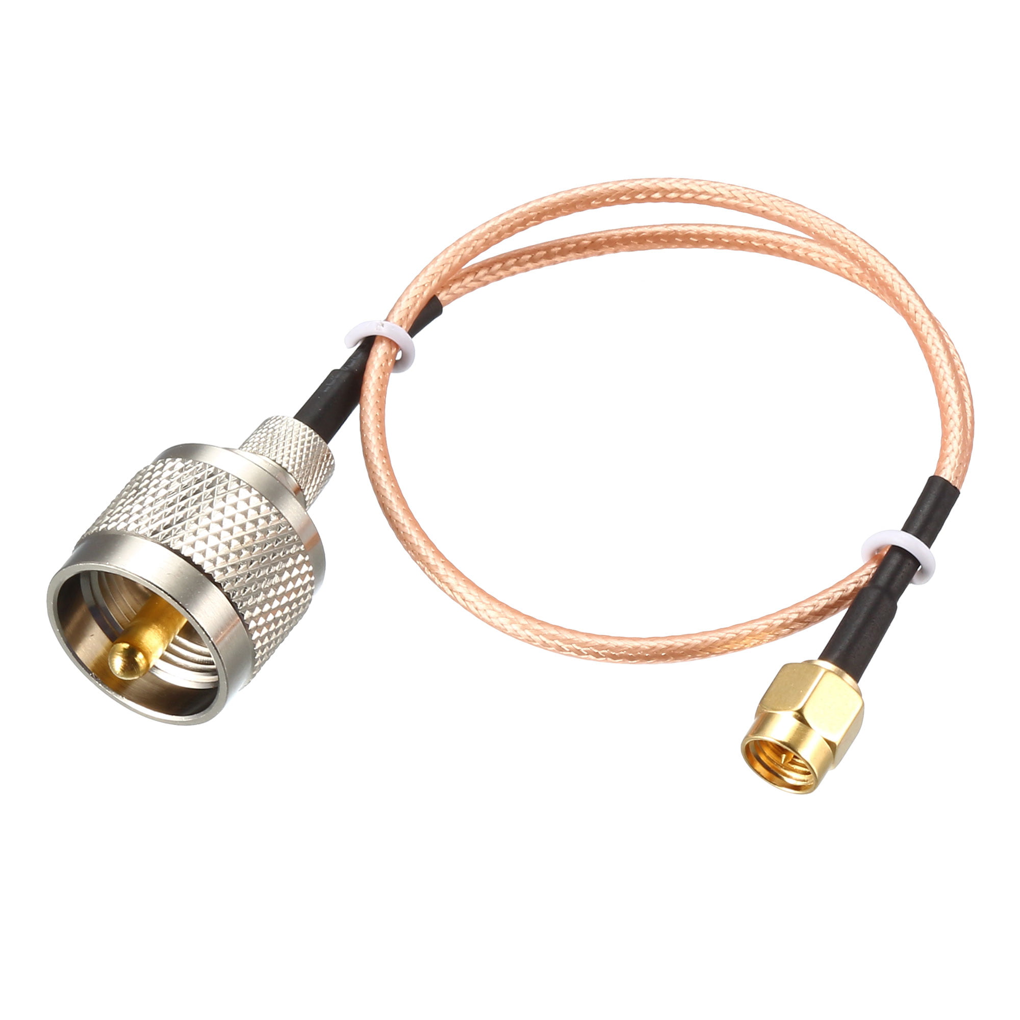 uxcell BNC Male to BNC Male Right Angle Coax Cable RG316 RF Coaxial Cable 1.5 Feet 