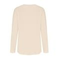 thumbnail image 5 of ZJXFGS V Neck T Shirts for Women Womens Long Sleeve T Shirts Vneck Tshirts Shirts for Women School Outfits for Teachers Beige L, 5 of 6