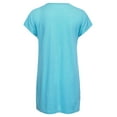 thumbnail image 4 of Innerwin Tee Short Sleeve Ladies Tops Work V Neck Loose T Shirt Blue 2XL, 4 of 8