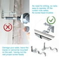 thumbnail image 3 of No-Drill Double Curtain Rod Brackets, 4-Pack, 5/8 and 1 Inch Cups, 3 of 7