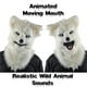 MR039163 Animal Animé Loup Blanc Masque en Plastique avec Mâchoire Mobile Halloween – image 1 sur 1