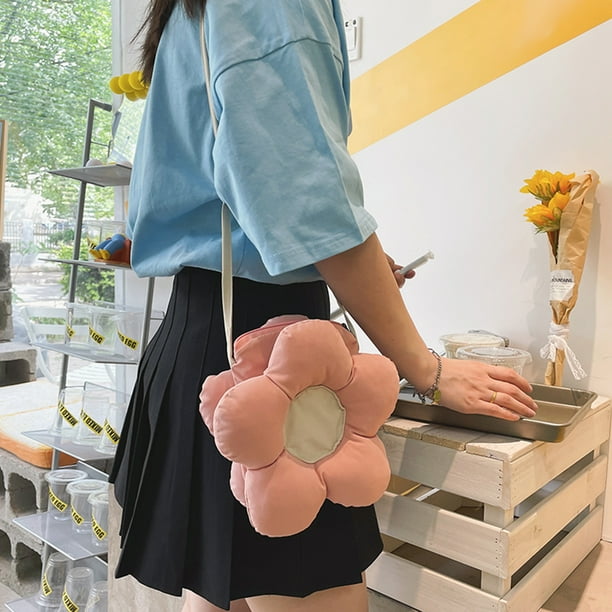 Bolso cruzado con forma de flor para mujer bandolera con contraste Likrtyny de Color informal pequeño a la moda