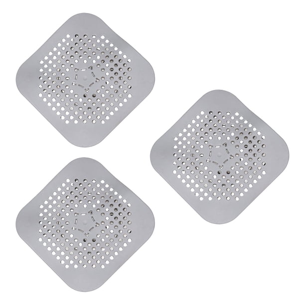 3 uds cubierta de drenaje de silicona almohadillas aislantes 14x14cm protección de drenaje plegable cubierta de mango antiescaldado para lavabos de gris