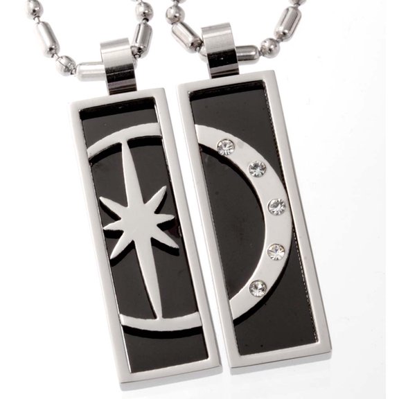 R.H. Jewelry The Moon And Star Matching Couple Pendants