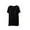 Black, variant on DeHolifer Women Pajama Tops Short Sleeve V-Neck Solid Color Homewear Loose Blouse Tops with Chest Pad Coffee 2XL