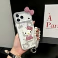 thumbnail image 5 of Fashion 3D Cute Cartoon Sanrio KT Phone Case For iPhone 17 16 15 14 13 12 Hard Cover With Bracelet, 5 of 6