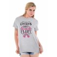 thumbnail image 3 of Cowboys Make Me Flirt Funny Cowgirl Women's Graphic T Shirt Tees Brisco Brands S, 3 of 6