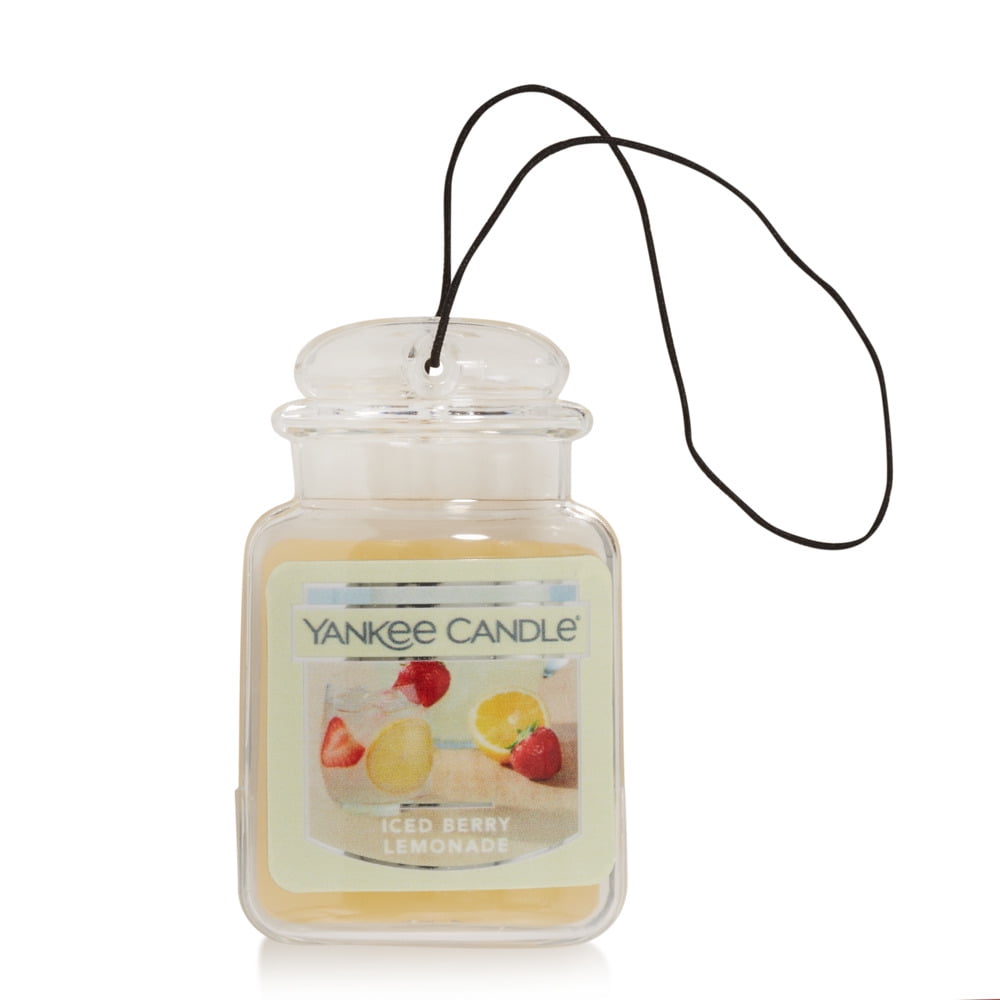 Yankee Candle Car Jar Ultimate Iced Berry Lemonade Scent, Hanging Car
