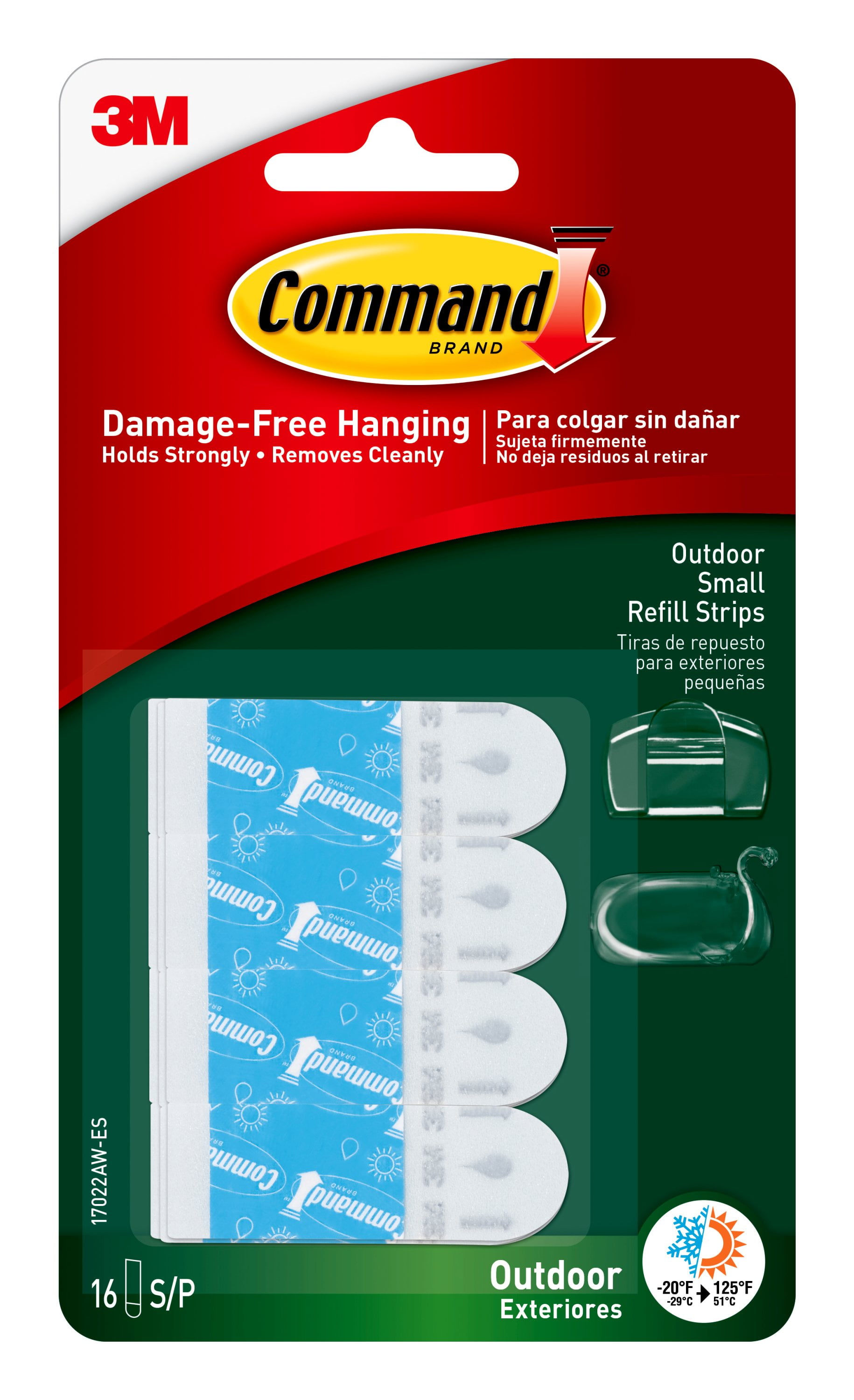 Command Outdoor Foam Strip Refills White Small 16 Strips Pack Command Outdoor Foam Strip Refills White Small 16 Strips Pack Com