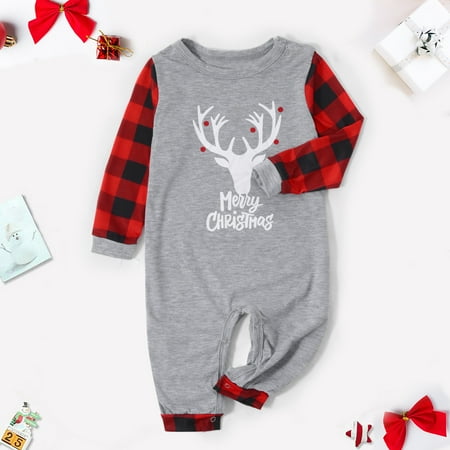

DAETIROS Soft Pajamas Christmas Beach Cute Parent-child clothing Gray