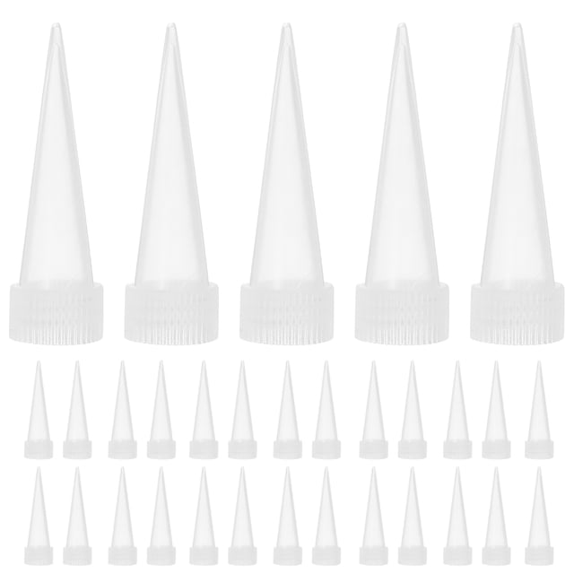 DEEPCRAFF 100pcs Caulking Tip Set Transparent Plastic Caulking Tools for Glue Application in DIY Projects