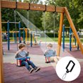 thumbnail image 3 of Heavy Duty Swing Hardware Hooks Square Clamp with Carabiner Weather Resistant Metal Bracket Outdoor Play Set Replacement Part, 3 of 3