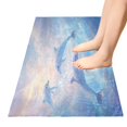 thumbnail image 5 of Haosy Dolphin in Glowy Sea Bathroom Rugs Non Slip Absorbent Soft Plush Quick Dry Bath Mat, 39"x20", 5 of 8