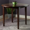 thumbnail image 2 of Maklaine 36" Round Drop Leaf Solid Wood Dining Table in Walnut, 2 of 11