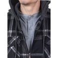 thumbnail image 6 of Visive Men's Sherpa-Lined Flannel Hoodie Jacket - Warm Zip-Up Layer for Cold Weather - Classic Fleece Plaid Pattern - Perfect for Hiking, Camping, & Everyday Winter Wear - Durable & Fashion-Forward, 6 of 8