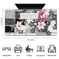 thumbnail image 5 of Long Mouse Pads for Desk,Pioneer Flower Floral Print Pattern Desk Mats on Top Of Desks, Desk Mouse Pad Extra Large with 3mm Non-Slip Base and Stitched Edge for Gaming,Office,Work,Home 47.3"x23.6", 5 of 6