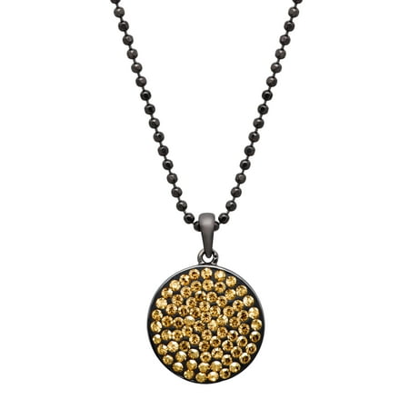 Luminesse Disc Pendant Necklace with Swarovski Crystals