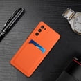 thumbnail image 6 of Galaxy S20 FE Case, Slim Soft Fit Shockproof Protection Case Dropproof Non-Slip Silicone Case with Card Slots Soft TPU Bumper Phone Wallet Case for Samsung Galaxy S20 FE, Orange, 6 of 7