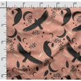 thumbnail image 2 of Soimoi Bird Print,Cotton Poplin Sewing Fabric Sold by The Yard- 42 Inch WideSewing Craft Quilting/ Quilt Making Fabric -Orange, 2 of 5
