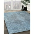 thumbnail image 3 of Ahgly Company Machine Washable Indoor Round Contemporary Slate Blue Grey Blue Area Rugs, 7' Round, 3 of 7