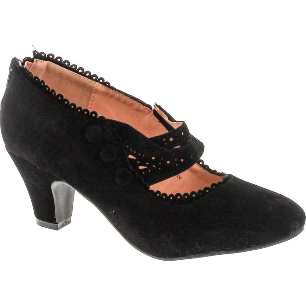 V-Luxury Womens 36-MINA4 Closed Toe Mary Jane High Heel Shoes 