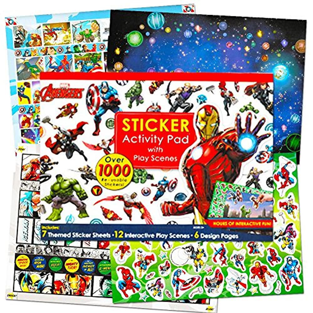 MARVEL SUPER HEROES Hero Action Activities Book Glow in the Dark Stickers 