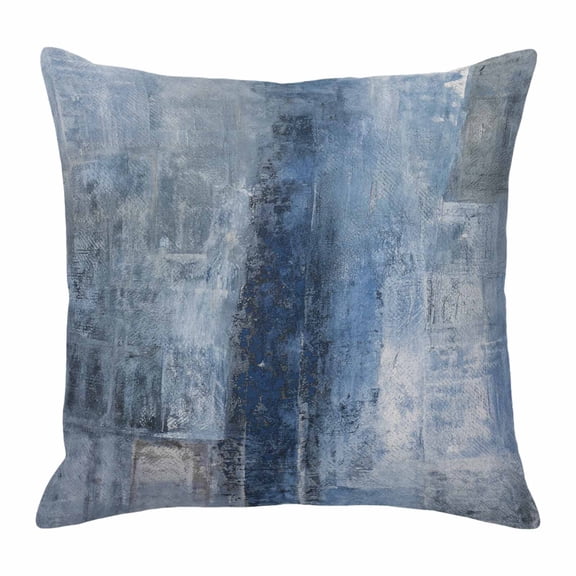 Pillow Covers 26x26 Inch, Blue Linen Pillowcase with Invisible Zipper, Retro Oil Painting Modern Abstract Art Aesthetics Decorative Throw Pillow Covers Cushion Case for Couch Sofa Bed Living Room