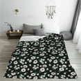 thumbnail image 5 of Salouo Daisies Flowers Print Bed Blankets,Flannel Blanket Comfortable Air Conditioning Blanket Lightweight Blanket for Sofa Bed Travel & Couch -40"x30", 5 of 8