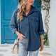 thumbnail image 1 of Pntutb moda mujer manga larga frente abierto ropa de abrigo suelta blusa sólida abrigo Tops bolsillos blusa liquidación Pntutb Pntutb-5979, 1 of 6
