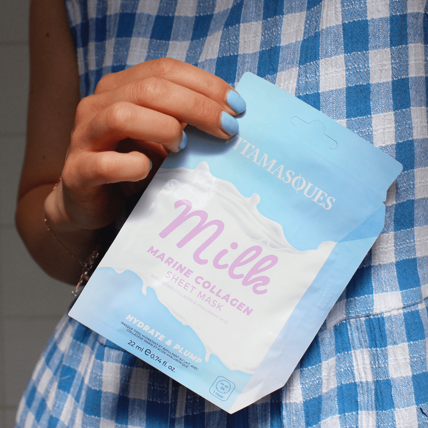 (72 pack) Vitamasque Milk Face Mask, Marine Collagen, One Sheet Mask