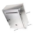 thumbnail image 2 of FELTECHELECTR 1Set Stainless Mail Letter Slot Wall Mailbox with Lock Simple Design for Office Use, 2 of 6