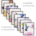 thumbnail image 2 of 1set 9 PCS Hummingbirds Unframed Canvas Prints Watercolor Wall Art Print Birds with Flower Canvas Print Animals Artwork Abstract Painting Vintage Wall Decor for Bedroom Office Decoration, 2 of 7