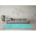 thumbnail image 3 of Ahgly Company Indoor Round Abstract Light Blue Contemporary Area Rugs, 3' Round, 3 of 4