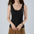 thumbnail image 7 of Lenpel Women's Plus Size Tank Tops Seamless Scoop Neck Slim Camisole Tops with Built in Bra Padded Sleeveless Shirts, 7 of 7