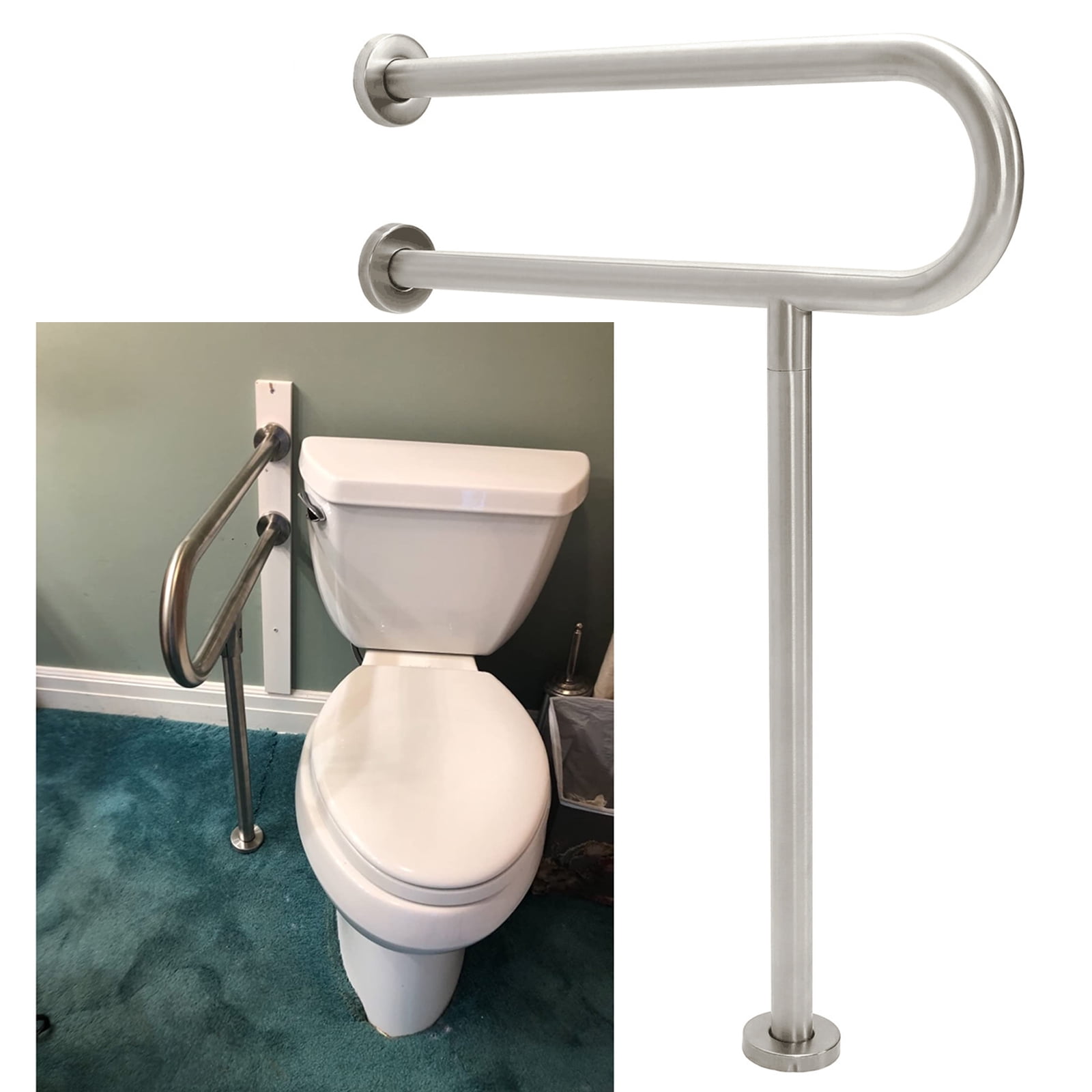For Hotels/Nursing Homes/Kindergartens 304 Stainless Steel Bathroom Skid Armrests For The Elderly And ChildrenS Straight Handrails LYHD Bathroom Safety Rails 