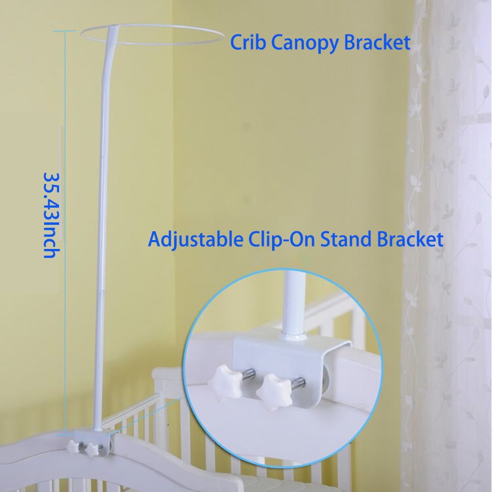 Crib Canopy Holder Mosquito Net Stand Holder Set Metal Adjustable Clip-On Stand Bracket for Rack Mosquito Net Accessories