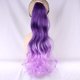 thumbnail image 5 of Peluca de cola de caballo de color Harajuku teñida, cola de caballo falsa atada, peluca de cola de caballo rizada con degradado, cabello largo y rizado, 5 of 5
