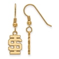 thumbnail image 2 of Sterling Silver w/ 14K Yellow Gold-Plated Official Licensed Collegiate Idaho State University (ISU) Small Dangle Earrings, 2 of 4
