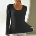 thumbnail image 2 of sous-Vêtements Thermiques Sans Couture d'Hiver pour Femmes Couche de Base Chaude Col Bas Chemise Douce Confortable Automne Hiver, 2 of 4