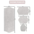 thumbnail image 2 of Home Weavers Waterford Collection 100% Cotton Non-Slip Bathroom Rug Set Machine Washable Toilet Lid Cover, Bath Rug, Bathroom Rug, Runner, Light Gray Color 4 Piece Bath Rug set, 2 of 8