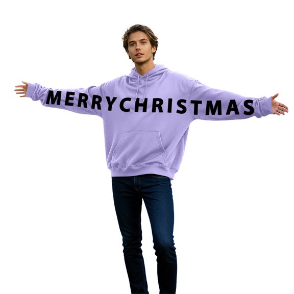 Merry Christmas Couple Hoodies for Men Women Pullover Sweatshirts Long Sleeve Creative Casual Oversized Cute Couple Hoodies L