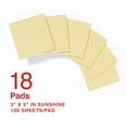 thumbnail image 2 of MyOfficeInnovations Stickies Recycled Notes Blank 3" x 3" Yellow 18 Pads/PK (S-33YR18) 860852, 2 of 5