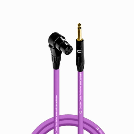 Coluber Cable Balanced - Right Angle XLR Female to 1/4" TS Male 3-Pin Cable