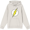 thumbnail image 5 of The Flash Thunderbolt Logo Adult Sand Long Sleeve Hoodie-3XL, 5 of 7
