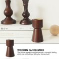 thumbnail image 2 of 2Pcs Wedding Wooden Craft Candle Holder Decorative Candleholder Wedding Restaurant Decor, 2 of 4
