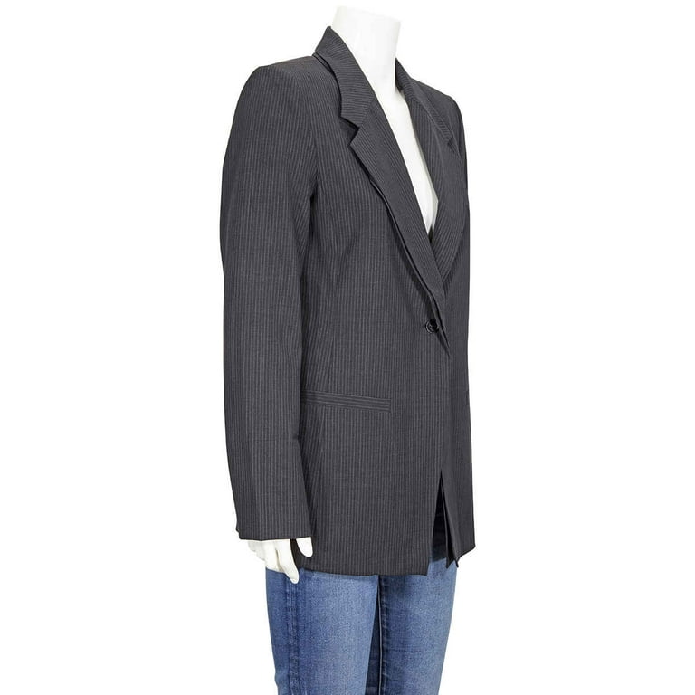 Gabriela Coll Garments Ladies Grey Double Collar Jacket, Size