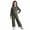 01# Army Green, variant on UKHCCC Girls Ribbed Knit 2 Piece Outfit Set, Long Sleeve Crew Neck Pullover Top and Wide Leg Pants, Casual Lounge Set